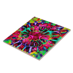 Carreau En Céramique Kaleidoscope Apophyse Fractal Art - I