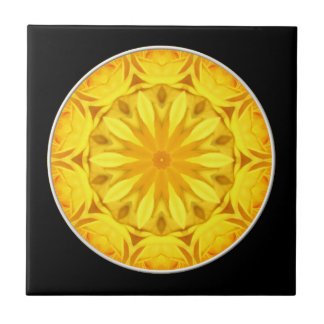 Carreau En Céramique Kaleidoscope rose jaune