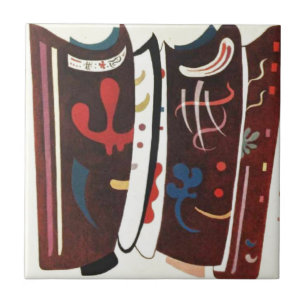 Carreau En Céramique Kandinsky Brown avec Supplément Abstrait