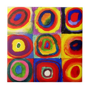 Carreau En Céramique Kandinsky Farbstudie Quadrates Cercles Art