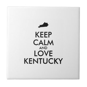 Carreau En Céramique KEEP CALM et LOVE KENTUCKY personnalisables