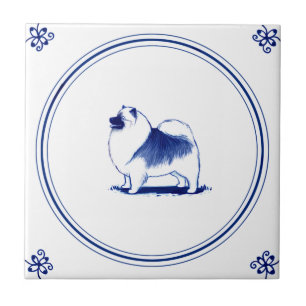 Carreau En Céramique Keeshond de style néerlandais