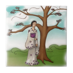 Carreau En Céramique Kimono Girl