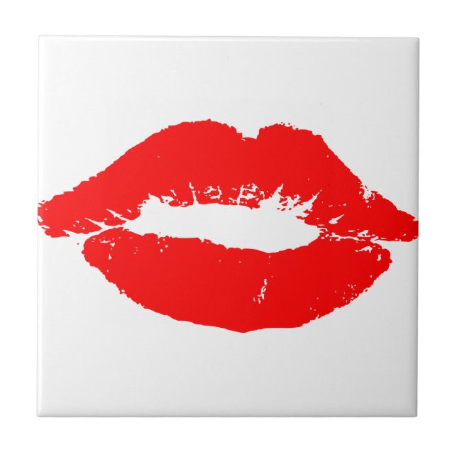 Carreau En Céramique Kiss Lips Red Lipstick Losion Passion Valentine (Devant)