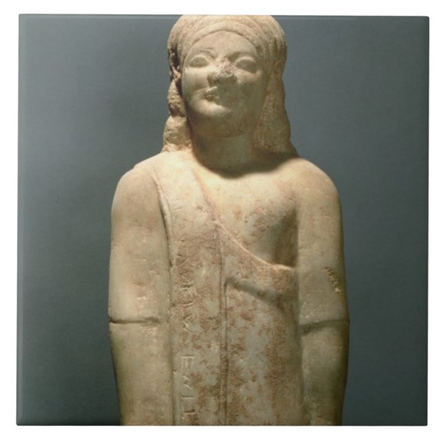 Carreau En Céramique Kouros Dionysermos, Grec, période archaïque, c.600 (Devant)