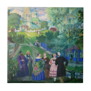 Carreau En Céramique Kustodiev : OEuvre d'été-province