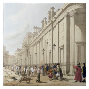Carreau En Céramique La Banque d'Angleterre Regardant vers le manoir Ho