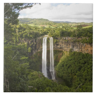 Carreau En Céramique La cascade de Chamarel la plus haute de l'île Maur