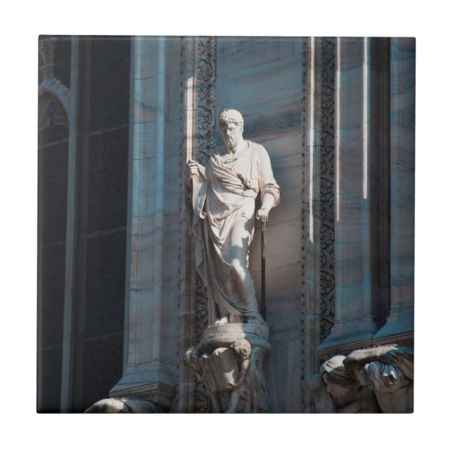Carreau En Céramique La cathédrale de Milan statue d'architecture monum (Devant)