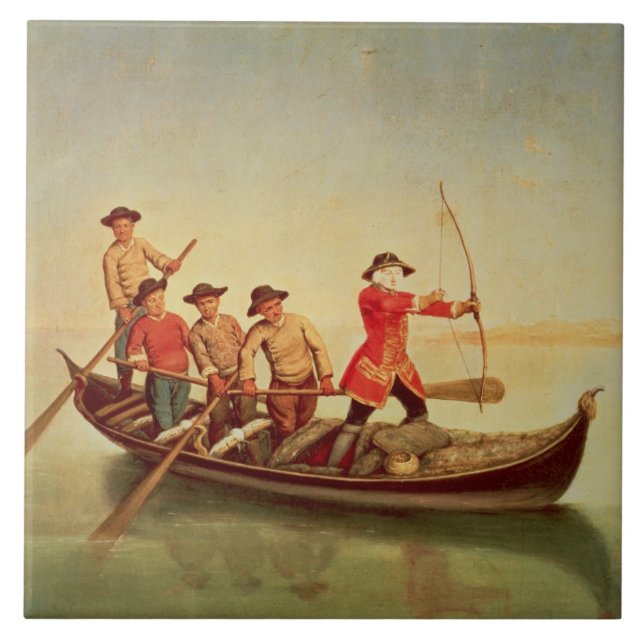 Carreau En Céramique La chasse à canard (Devant)