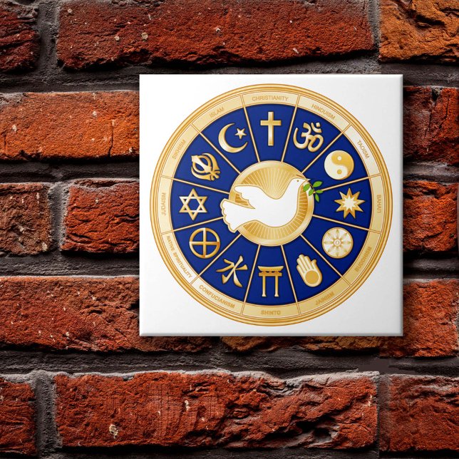 Carreau En Céramique La colombe de la paix (Dove of Peace Tile. Inspirational art for your decor. )