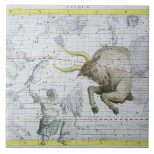 Carreau En Céramique La constellation de Taureau, plaquent 2 du 'atlas