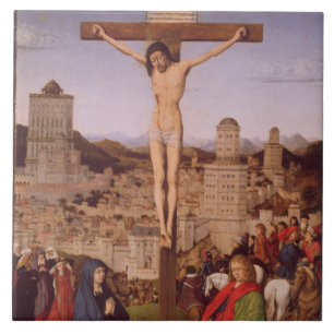 Carreau En Céramique La crucifixion (huile sur le panneau)