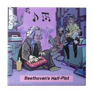 Carreau En Céramique La demi pinte de Beethoven Drôle cadeau