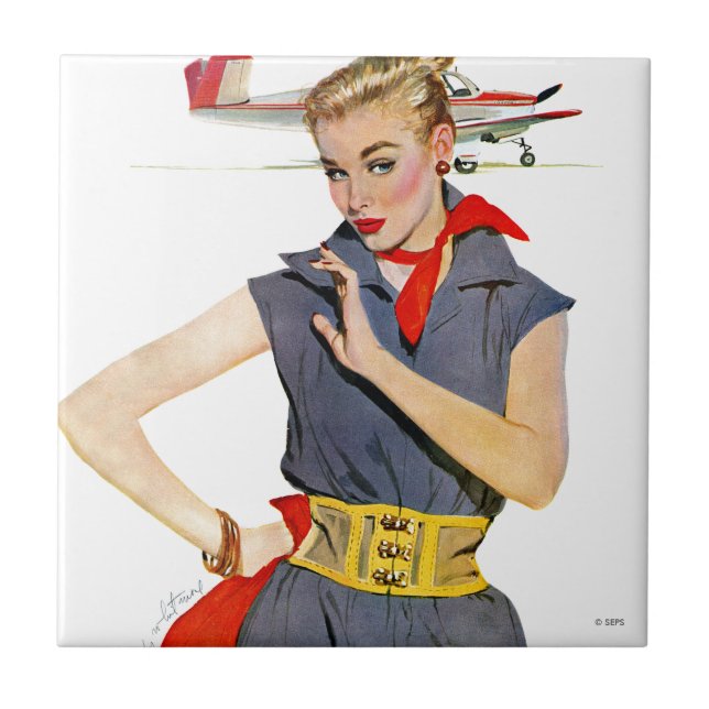 Carreau En Céramique La fille qui a volé des avions (Devant)