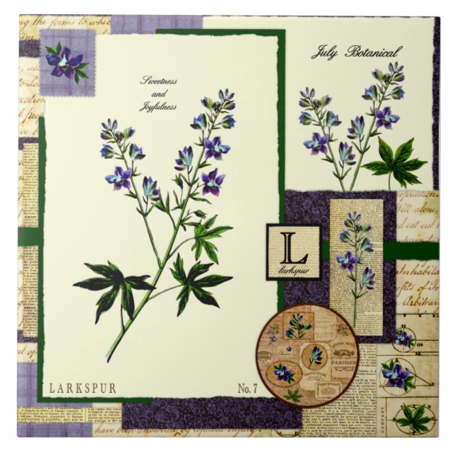 Carreau En Céramique La fleur de juillet (Devant)