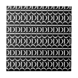 Carreau En Céramique La lettre initiale D de monogramme, choisissent la