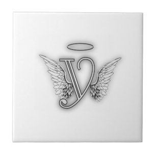 Carreau En Céramique La lettre initiale de l'alphabet Y d'ange s'envole