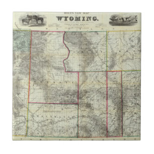 Carreau En Céramique La nouvelle carte de Holt, Wyoming