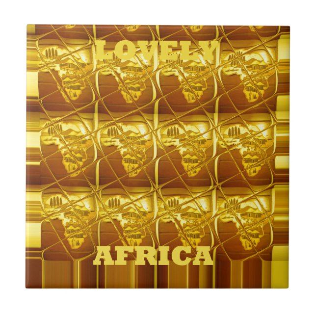 Carreau En Céramique La promesse d'or de l'Afrique (Devant)