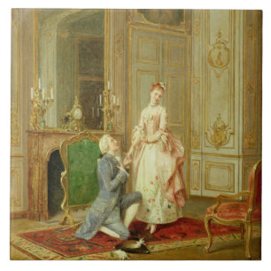 Carreau En Céramique La proposition (huile sur le panneau)