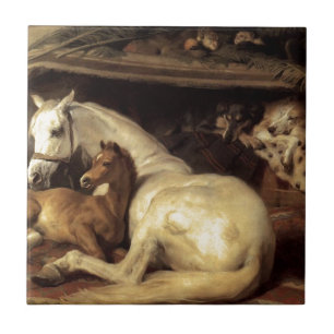 Carreau En Céramique La tente arabe par Edwin Henry Landseer