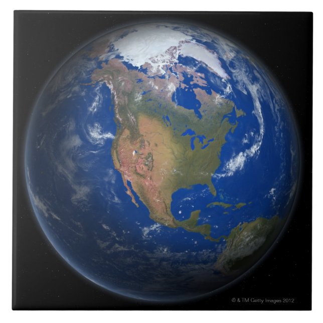 Carreau En Céramique La terre 3 de planète (Devant)