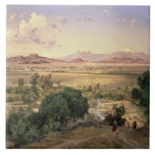 Carreau En Céramique La vallée du Mexique du bas Ridge de Tacubay