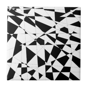 Carreau En Céramique La vie brisée dans noir et le blanc