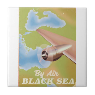 Carreau En Céramique L'affiche de voyage de la mer Noire