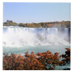 Carreau En Céramique L'Américain tombe aux chutes du Niagara