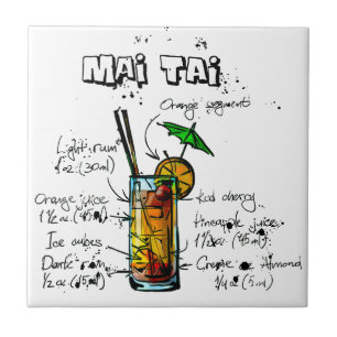 Carreau En Céramique L'AMI Tai de recette de cocktail