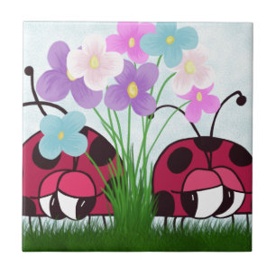 Carreau En Céramique L'Amour Au Premier Regard Illustration De Ladybug 
