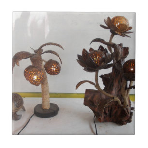 Carreau En Céramique lampe de coquille de noix de coco