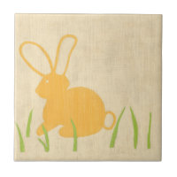 Lapin jaune et herbe verte par Chariklia Zarris