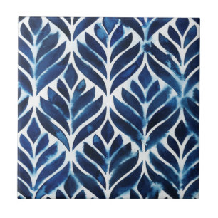 Carreau En Céramique L'aquarelle de cobalt couvre de tuiles IV