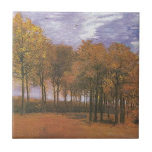 Carreau En Céramique L'arbre d'automne d'automne de Van Gogh part du de