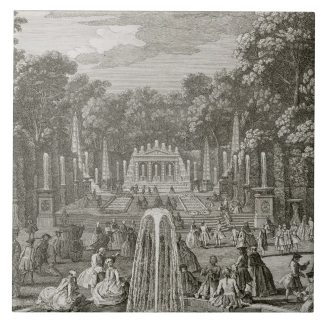 Carreau En Céramique L'Arc de Triomphe, Versailles (gravure) (Devant)