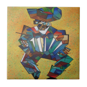 Carreau En Céramique L'art cubiste accordioniste