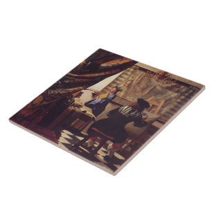 Carreau En Céramique L'Art de la peinture par Johannes Vermeer