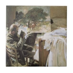 Carreau En Céramique L'Artiste dans son atelier de John Singer Sargent
