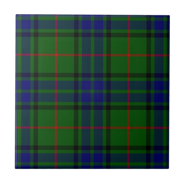 Carreau En Céramique Lauder tartan bleu vert plaid (Devant)