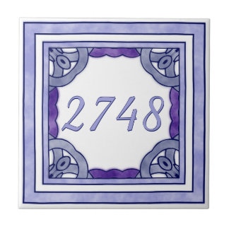 Carreau En Céramique Lavande Purple Petit Numéro de Maison