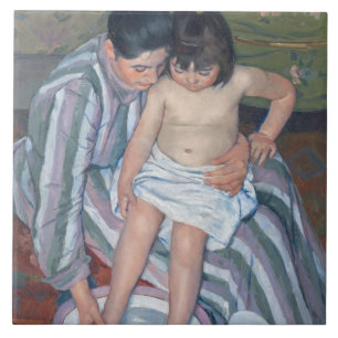 Carreau En Céramique Le bain de l'enfant, 1893 (huile sur la toile)