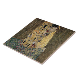 Carreau En Céramique Le baiser de Gustav Klimt (circa 1908)