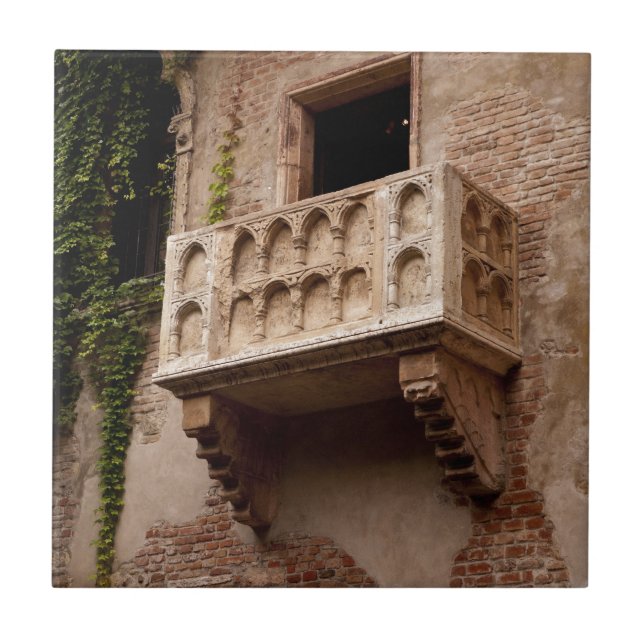 Carreau En Céramique Le balcon de Juliet ; Où est Roméo ? (Devant)