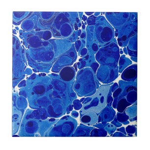 Carreau En Céramique Le bleu ondule la tuile de mousse de mer