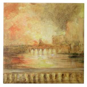 Carreau En Céramique Le Burning des Chambres du Parlement, previousl