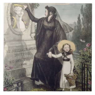 Carreau En Céramique Le cimetière de Pere Lachaise, imprimé par Charl