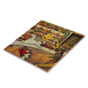 Carreau En Céramique Le cirque de Georges Seurat (1891)